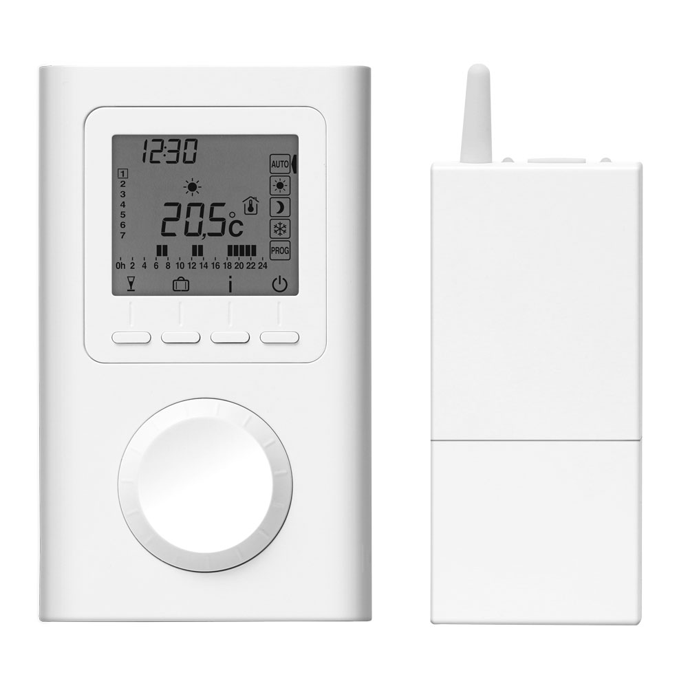 Retango remote control with surface-mounted receiver for the wall